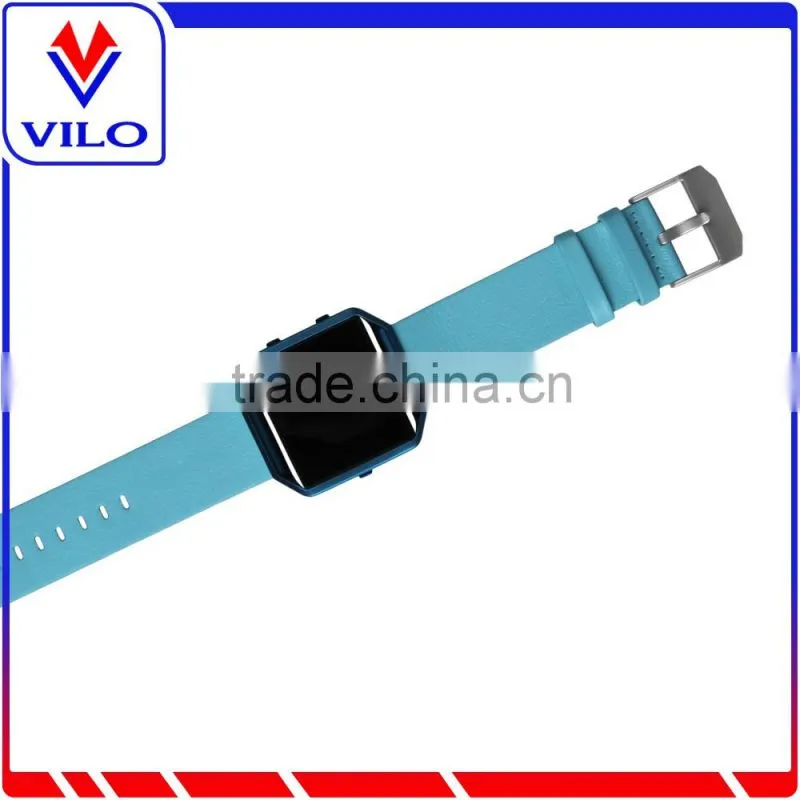 Leather Luxury Watch Band Wrist Strap Bracelet + Metal Frame For Fitbit Blaze