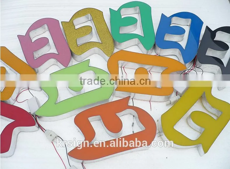 epoxy Acrylic led light word samples / epoxy luminous channel letters / unsaturated word luminous resin sample