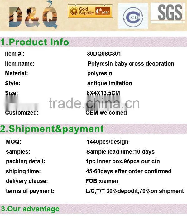 polyresin shower baby decoration