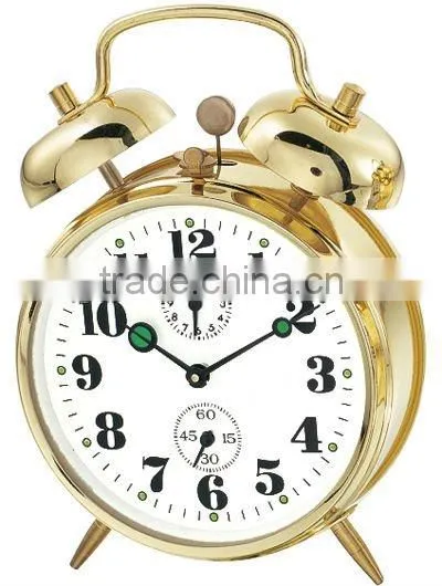 4 inches metal case mechanical alarm clock