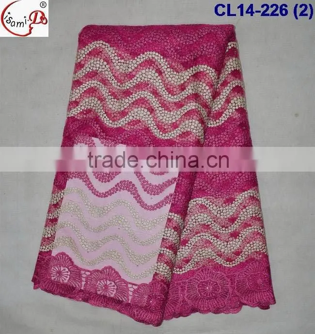 CL14-226 Elegant french lace fabric ,women making dress fabric net tulle lace fabric