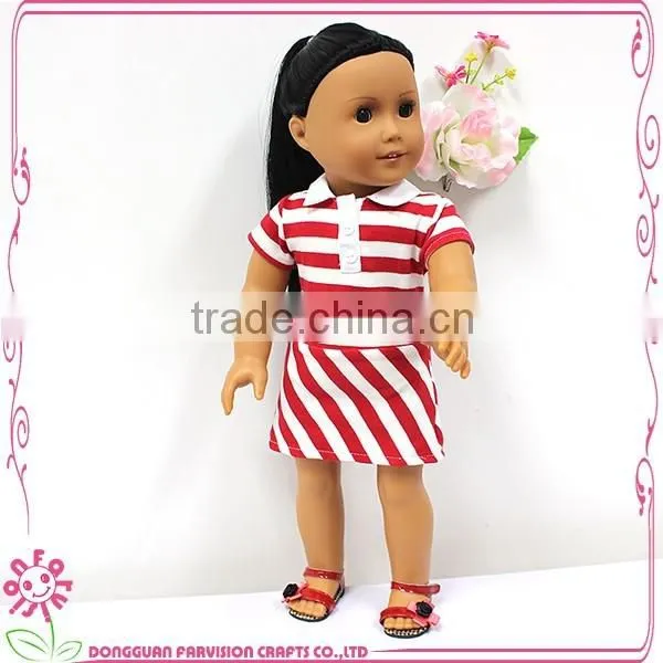Simple doll dress clothes 100% cotton ONSALE striped outfit for 18 inch dolls