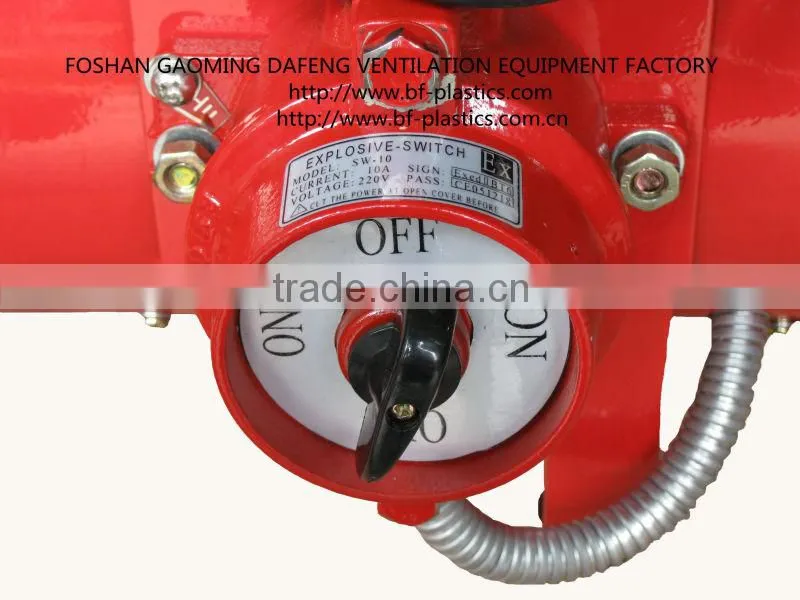 Explosion proof blower and antistatic duct