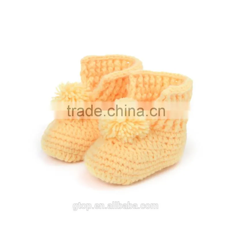 Baby Handmade Crochet Boots Shoes Supplier for 1-10 months old B-0012