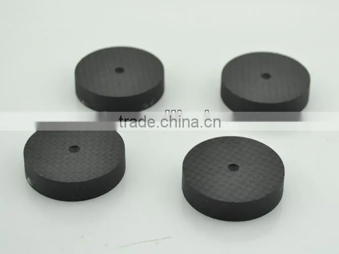 High Performance 40mm*10MM Carbon Fiber Speaker Spike Pad Base Stand Protective Black Hi Fi