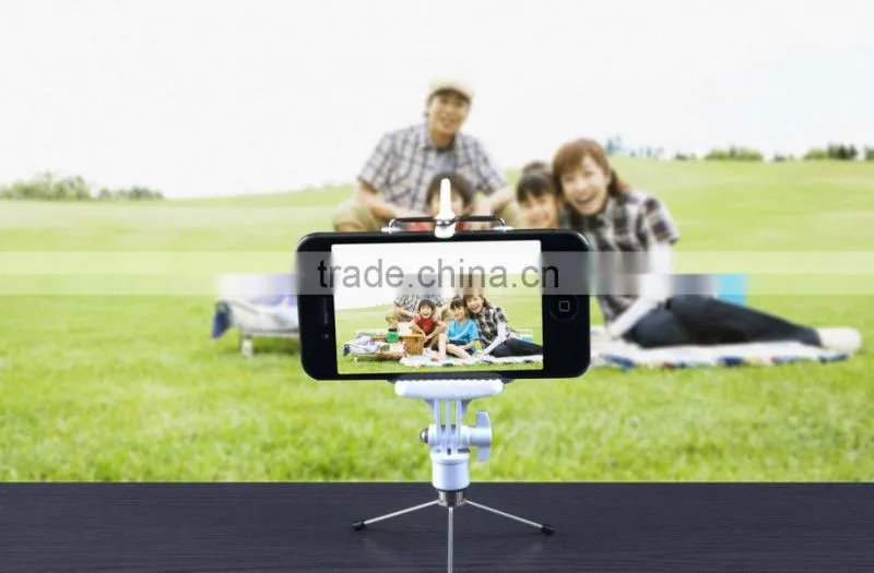 2014 new inventions mobile phone extendable hand held monopod with bluetooth remote control shutter -wholesale cheap price