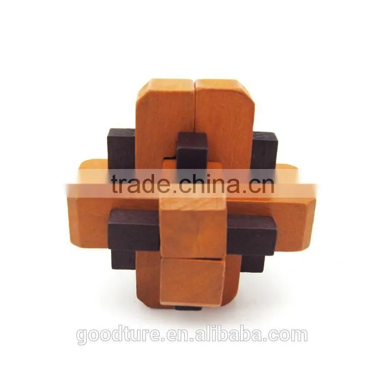 OEM Welcomed Wooden IQ Intelligent Puzzle Magic Puzzle Kongming Lock Brain Teaser Model Number GAD1080