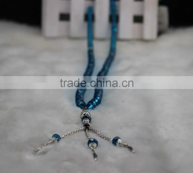 factory directly sale best quality K9 crystal material muslim 99pcs/strand Prayer Beads hot selling