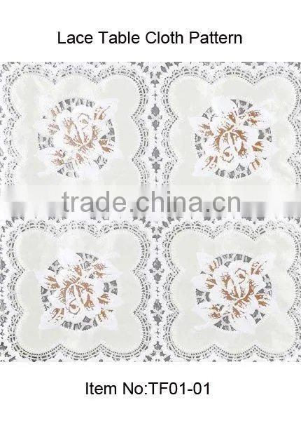 Oilproof &Waterproof lace embossed vinyl lace tablecloth