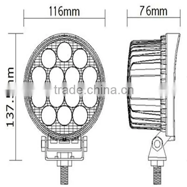 42W rechargeable led light bar Size: 116mm*116mm*76mm