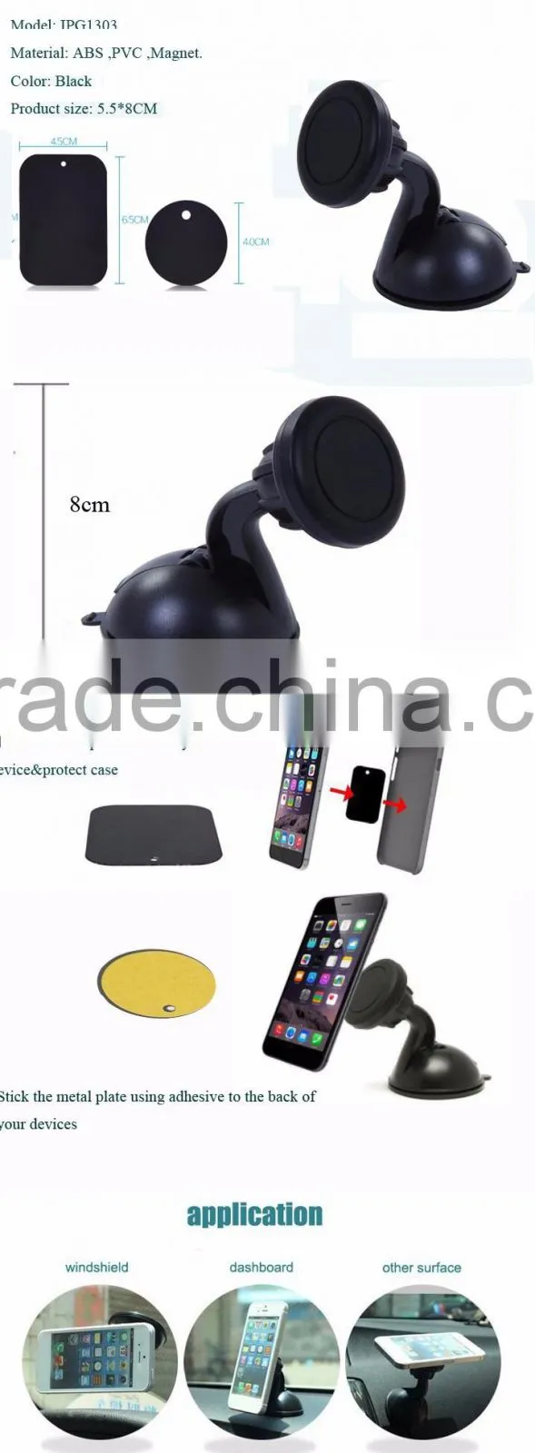 Top selling 360 degree magnetic car cellphone holder