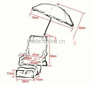 Outdoor chair with umbrella