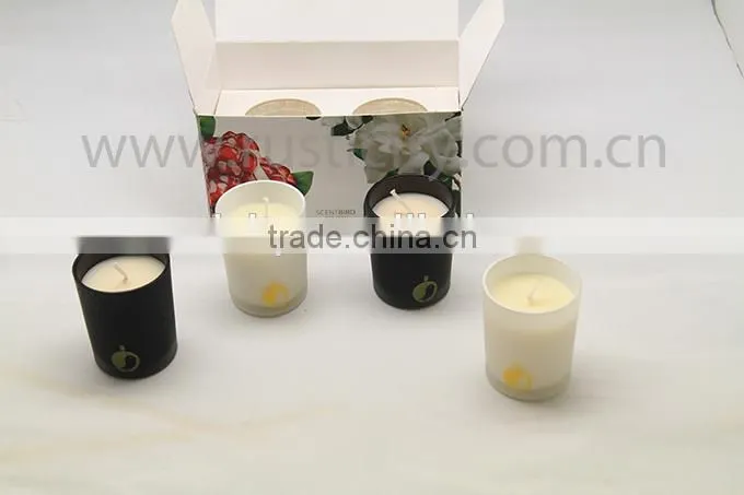 Aroma fragrance paraffin wax in frosted glass jar