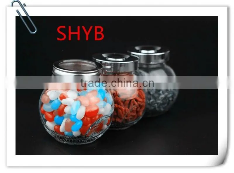 500ml PET clear plastic candy jar with screw cap