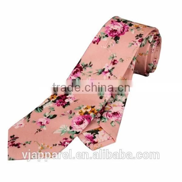 Cotton Tie In Navy Floral