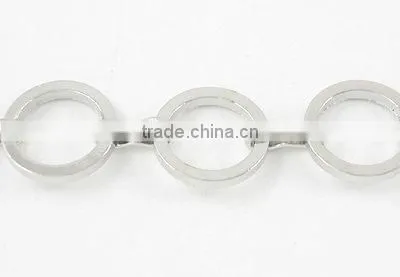 Copper Mother-Son Chains, Chains for Jewelry, Nickel Free, Silver Color, (CH100-CK26-S)