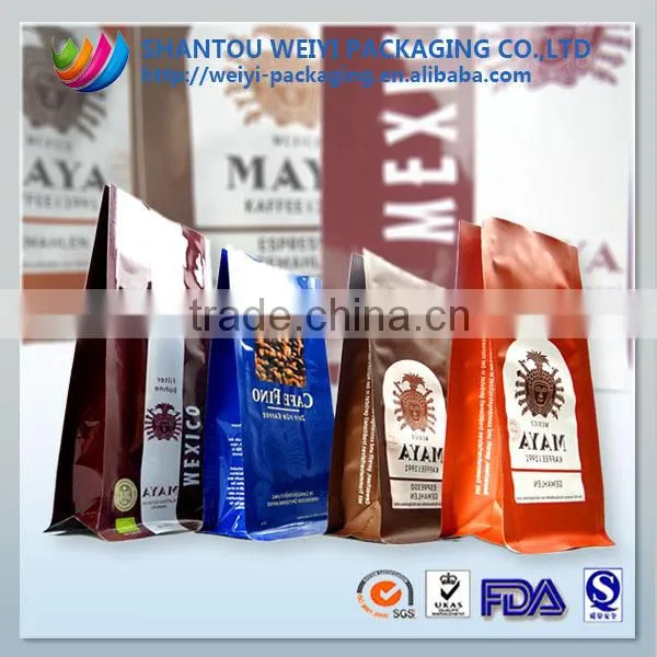 stand up coffee/food vacuum plastic bag