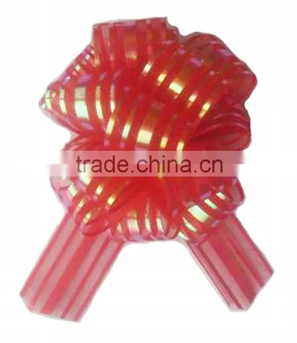 HOT SALE ! Yellow Organza Strip Butterfly Pull Ribbon Bow for gift Decoration