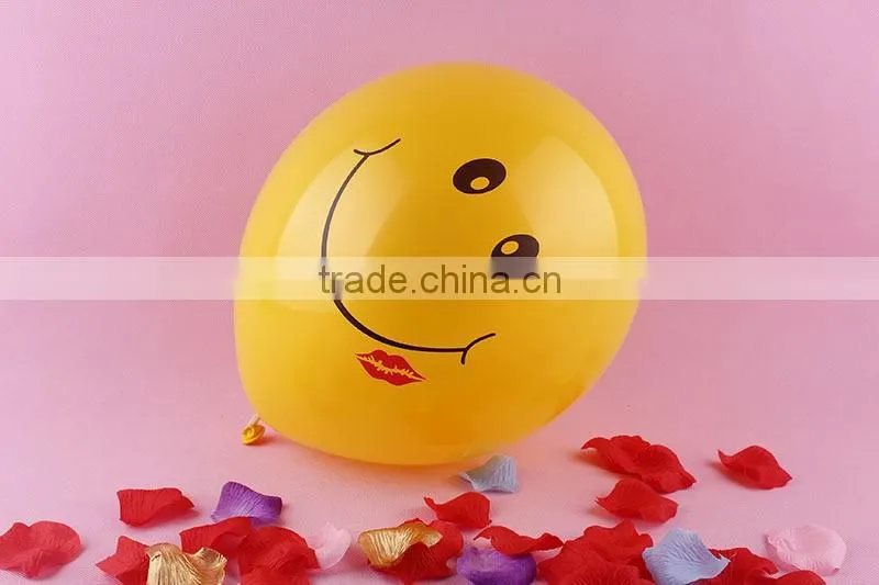 Colorful Smile Face Latex Balloon 10Inch Round Latex Balloon