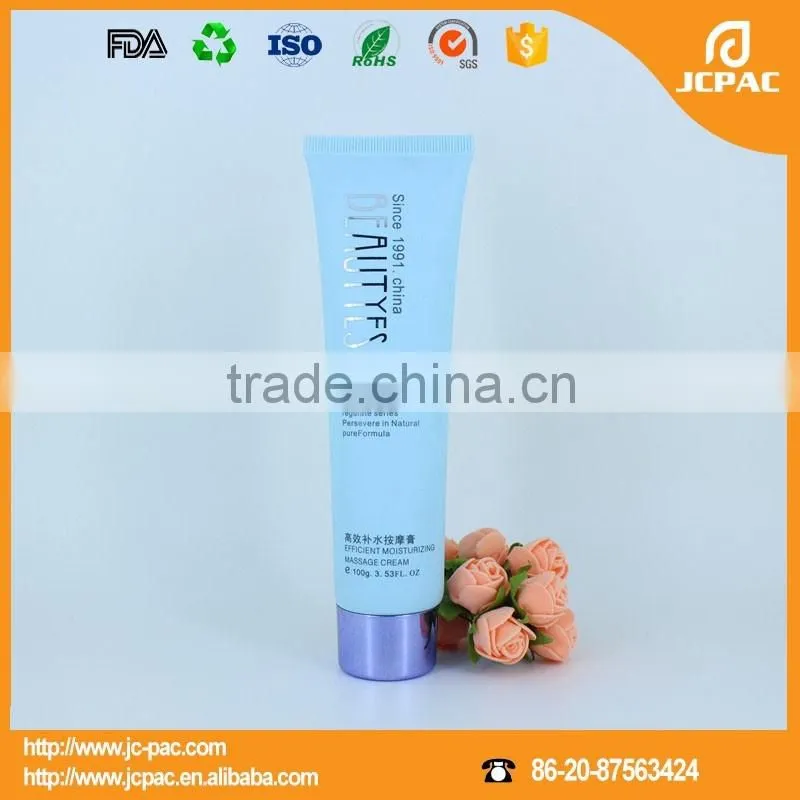 Oval cosmetic plastic tube for BB cream, plastic facial cream tube packing