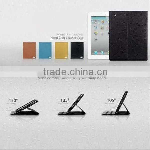 Super-thin Genuine Leather Protective Case With Wake-up Function Compatible For iPad2 (leather case for p1010/leather case)