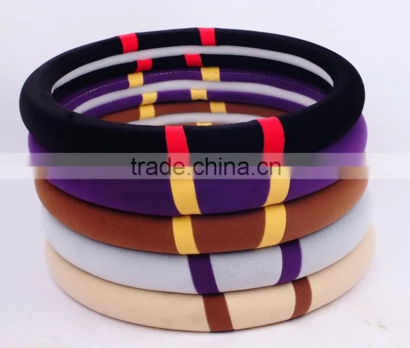 High class leather car steering wheel covers