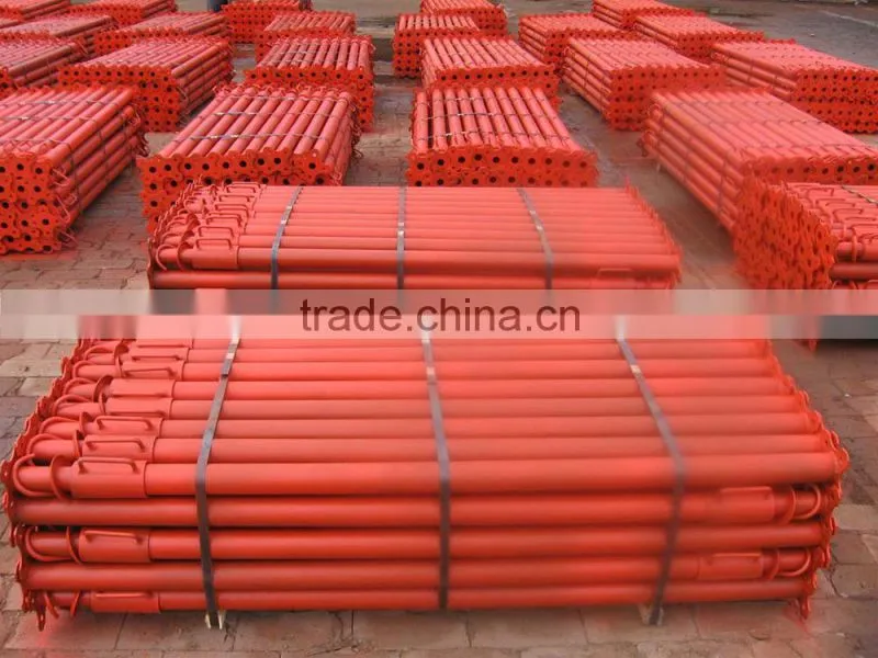 red painted used in construction/scaffolding shoring post props jack and pull push scaffolding props