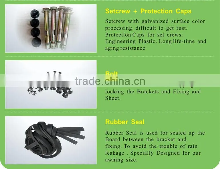 Aluminum awning parts and awning supports use aluminum awnings for sale