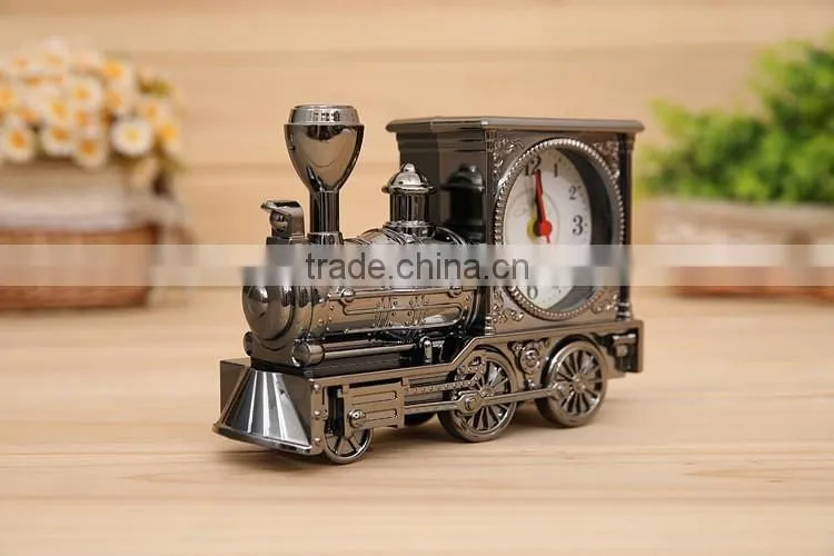 High Quality Train shape crystal small table clocks