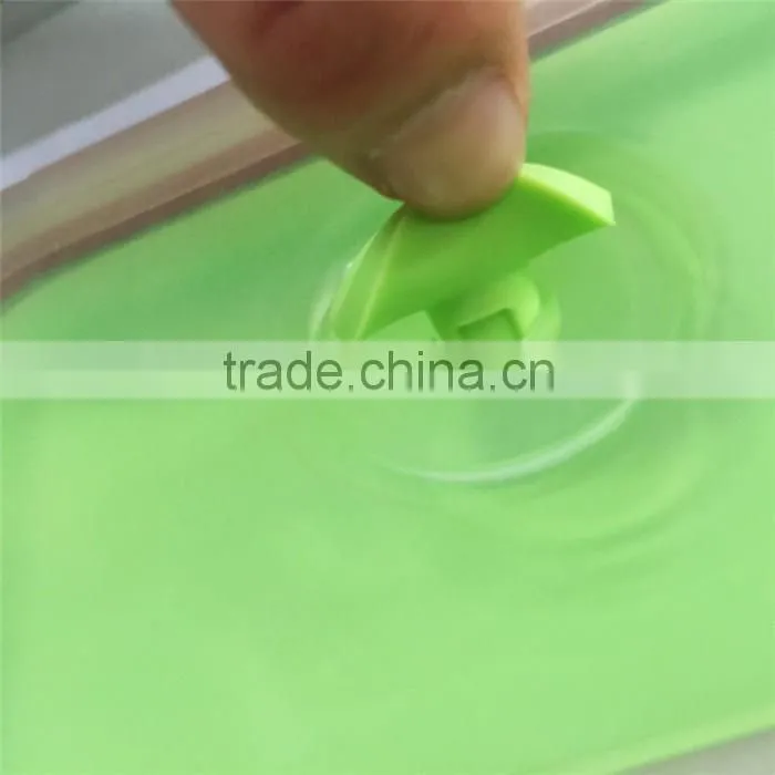 Reusable silicone folding lunch box Silicone Collapsible single Compartment Lunch Container Box silicone folding lunch box