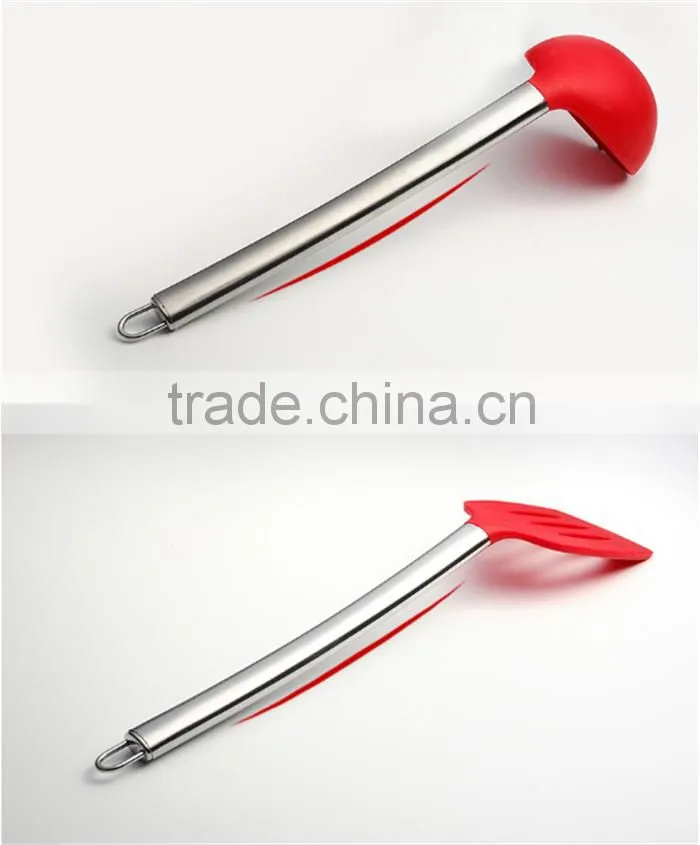 Eco-friendly Kitchen Ware,Silicone Food Grade Kitchenware,Cooking Ware slotted turner ladle silicon kitchenware