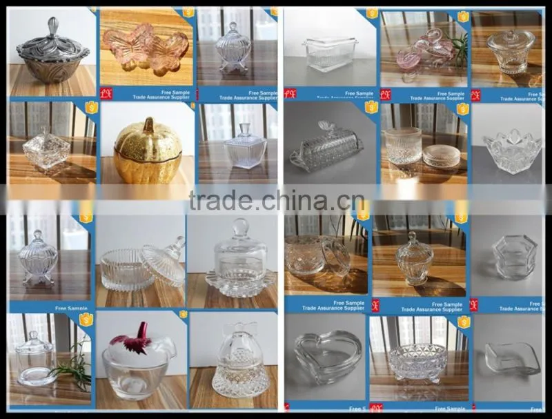 LXHY-T047 hand pressed wedding candy jars halloween pumpkin shaped glass jar