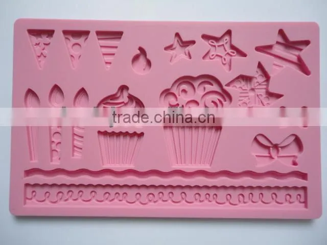 English letters fondant silicone mould