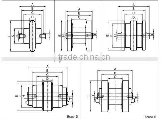 D8L roller track lower roller for excavator