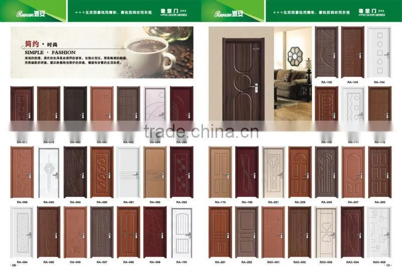 wood door with aluminum lines