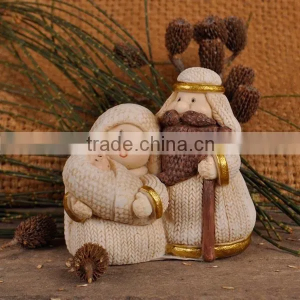 Round house nativity set polyresin gift item
