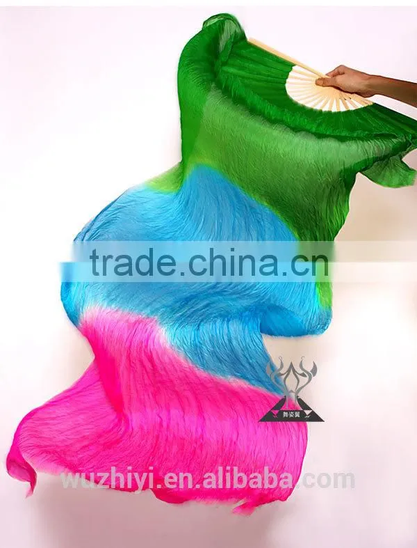 Silk Chinese Fan Dance Fans , Belly Dance Silk Fan , Hand Fans for Dance