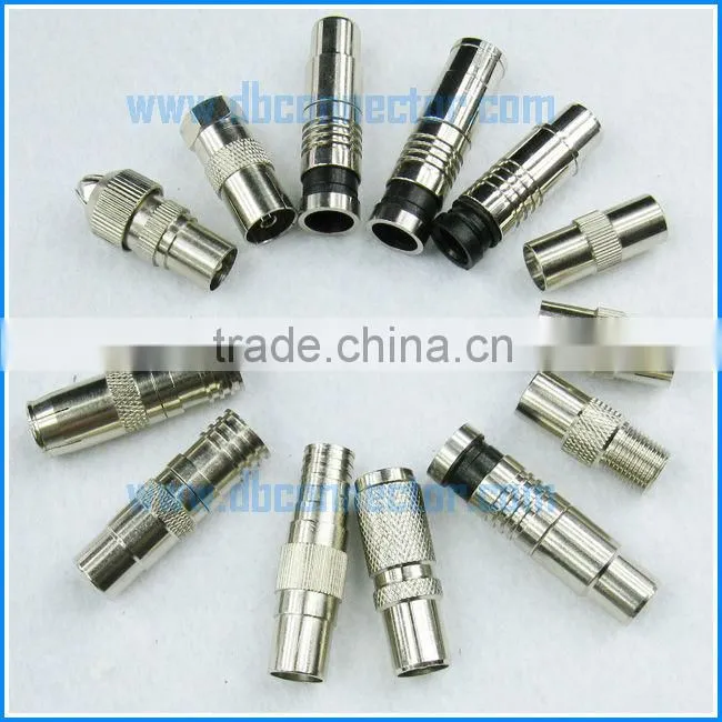 rg59 rg6 compression female tv connector