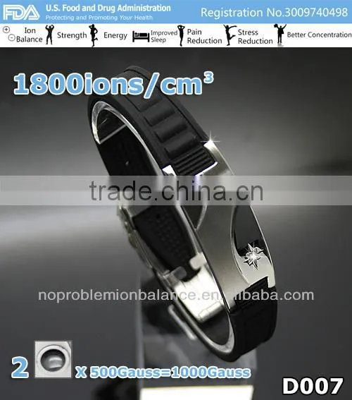 2015 new health power sport negative ions silicon bracelet