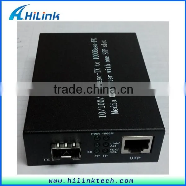 Telecom Equipment 10/100/1000M UTP Ethernet Port Optic to Electrical Fiber Media Converter