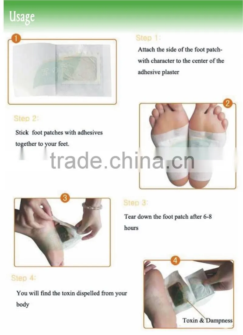 100% natural detox foot patch , slimming patch, slime patch with CE certification