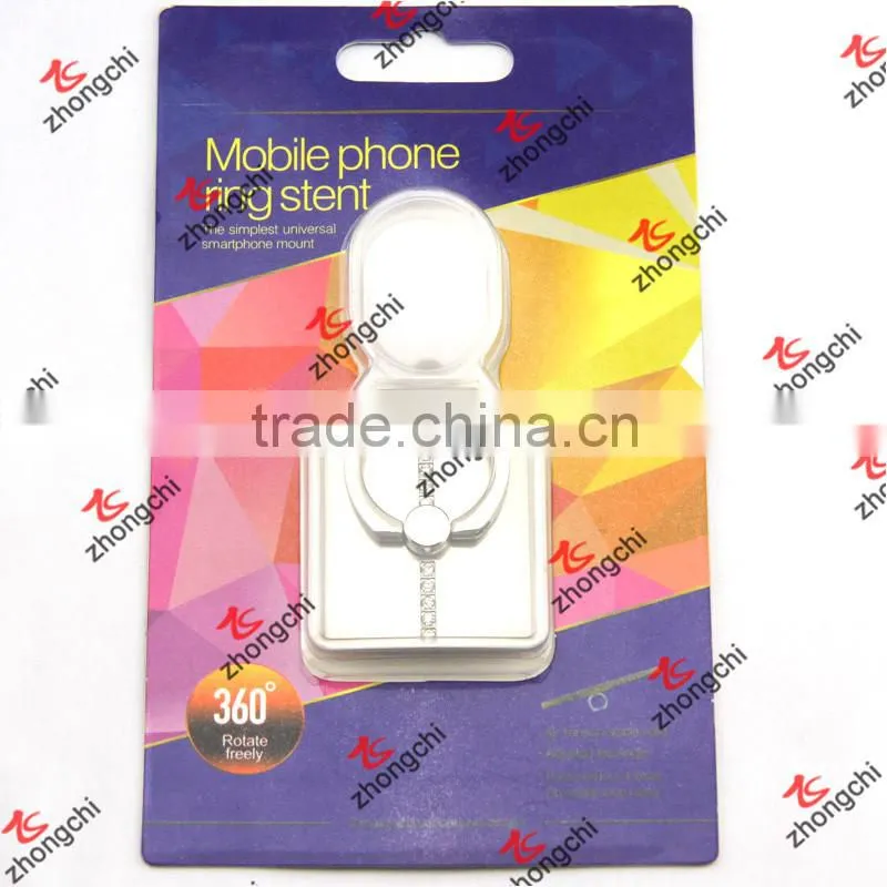 Black Reusable Gule Metal finger grip Ring rotating Phone Holder