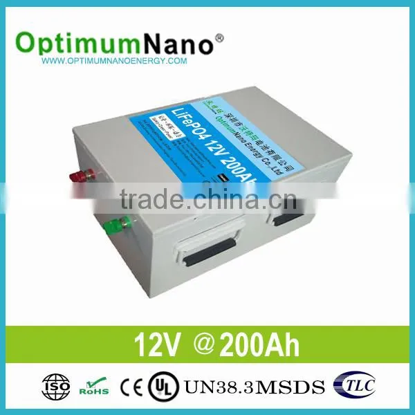 long lifecycle 12v 200ah li-ion battery for solar power system