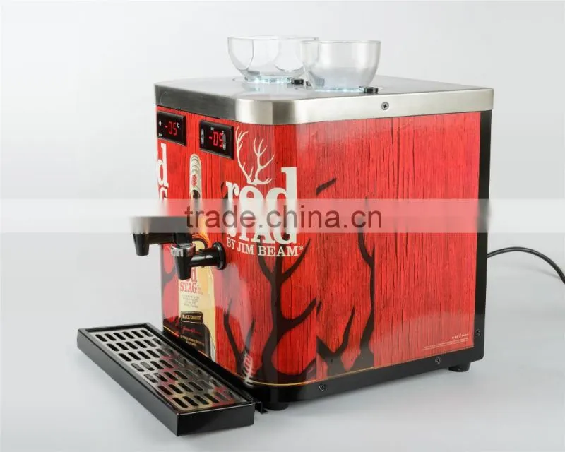 900mlx2 liquor down to -8C Vodka tap machine double tank Liquor Chiller