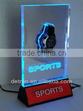 Colorful acrylic stand showcase led