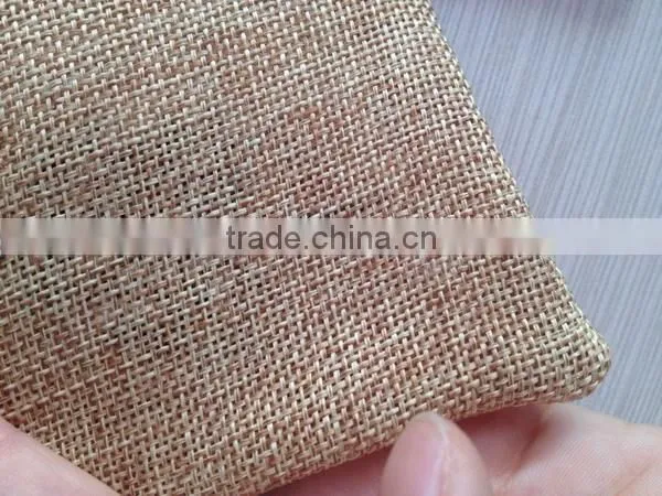 cotton linen gift packing bags with pvc window and greek oil designs embroidery