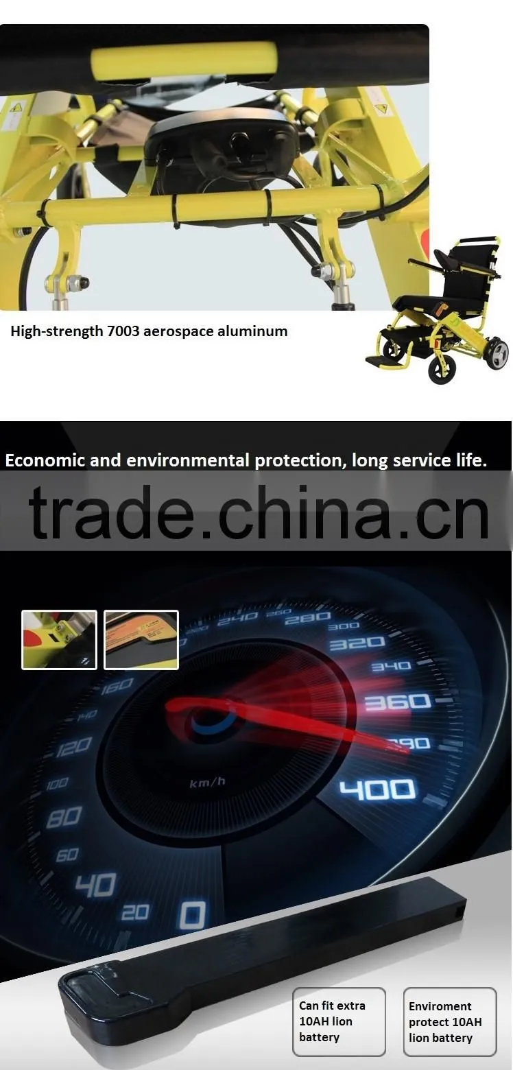 Aluminium Folding electric lightweight power wheelchair