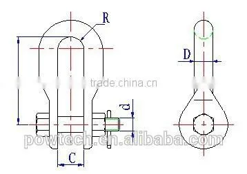 U-12 Anchor shackle for cable clamp