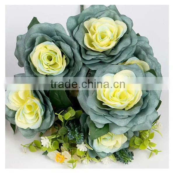 Decorative artificial table flowers/newest artificial rose flower
