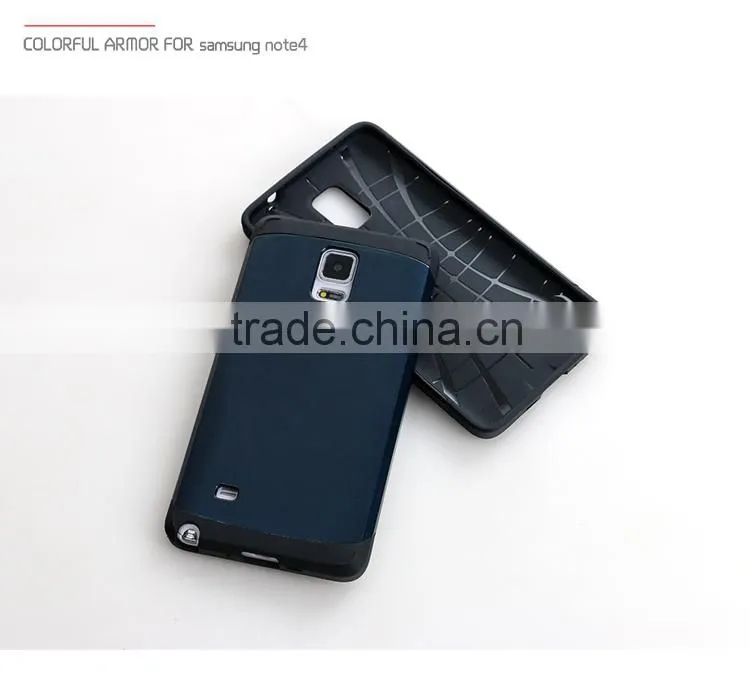 100% in stock!Slim Colorful Armor phone covers case for samsung galaxy note4,for samsung note 4 case